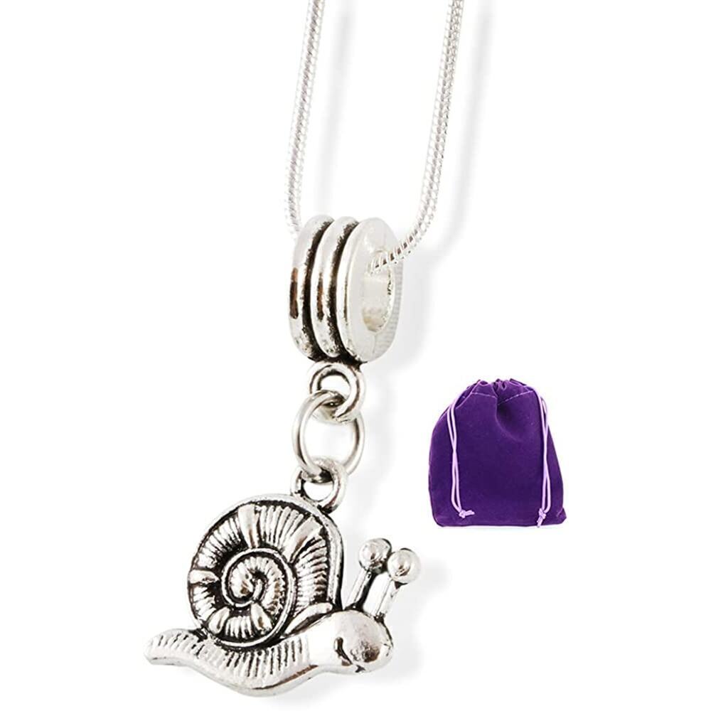 Snail with Shell and Eyes Snake Chain Necklace